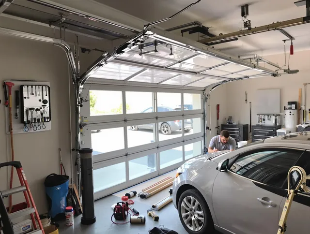 Garage door noise reduction service by Bonita Springs Garage Door Repair in Bonita Springs