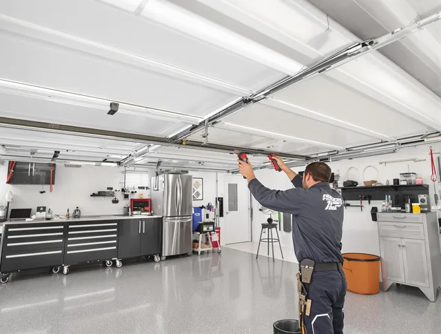 Overhead garage door repair service by Bonita Springs Garage Door Repair in Bonita Springs