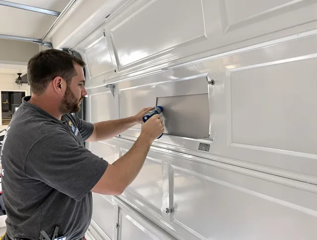 Garage door panel repair by Bonita Springs Garage Door Repair in Bonita Springs
