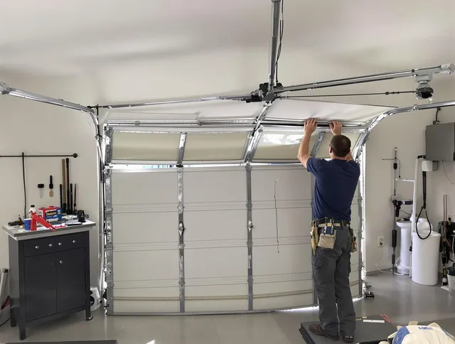 Bonita Springs Garage Door Repair specialist performing precise section replacement on Bonita Springs garage door