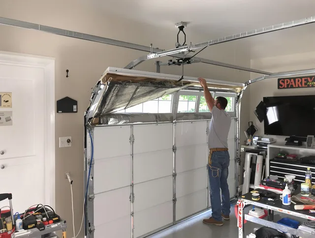 Garage door section replacement by Bonita Springs Garage Door Repair in Bonita Springs