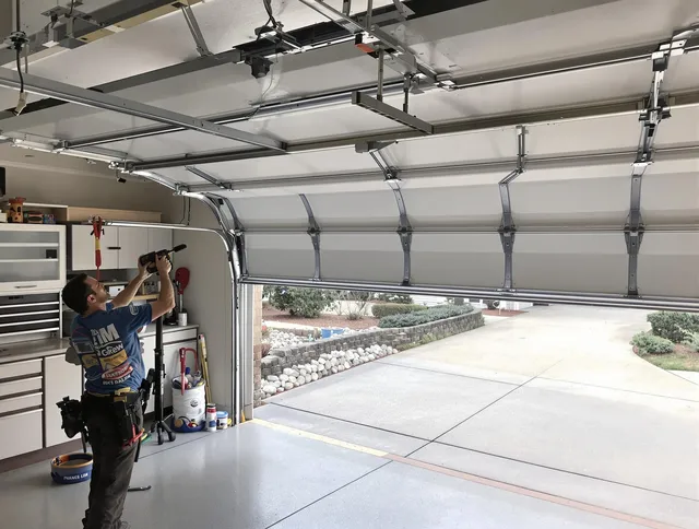 Garage door track repair service by Bonita Springs Garage Door Repair in Bonita Springs
